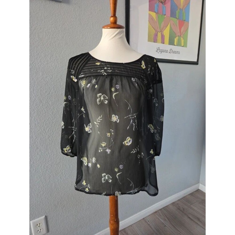 LC Laura Conrad Black Blouse Small